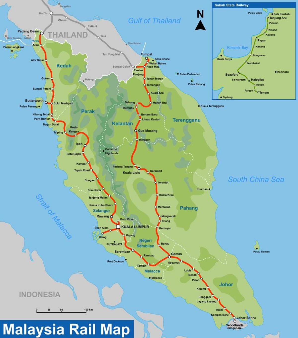 ktm mapa de rutes malàisia