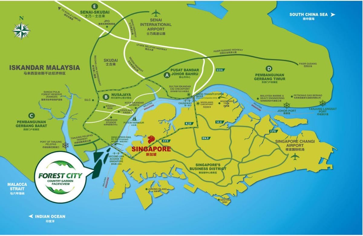 mapa de bosc ciutat malàisia
