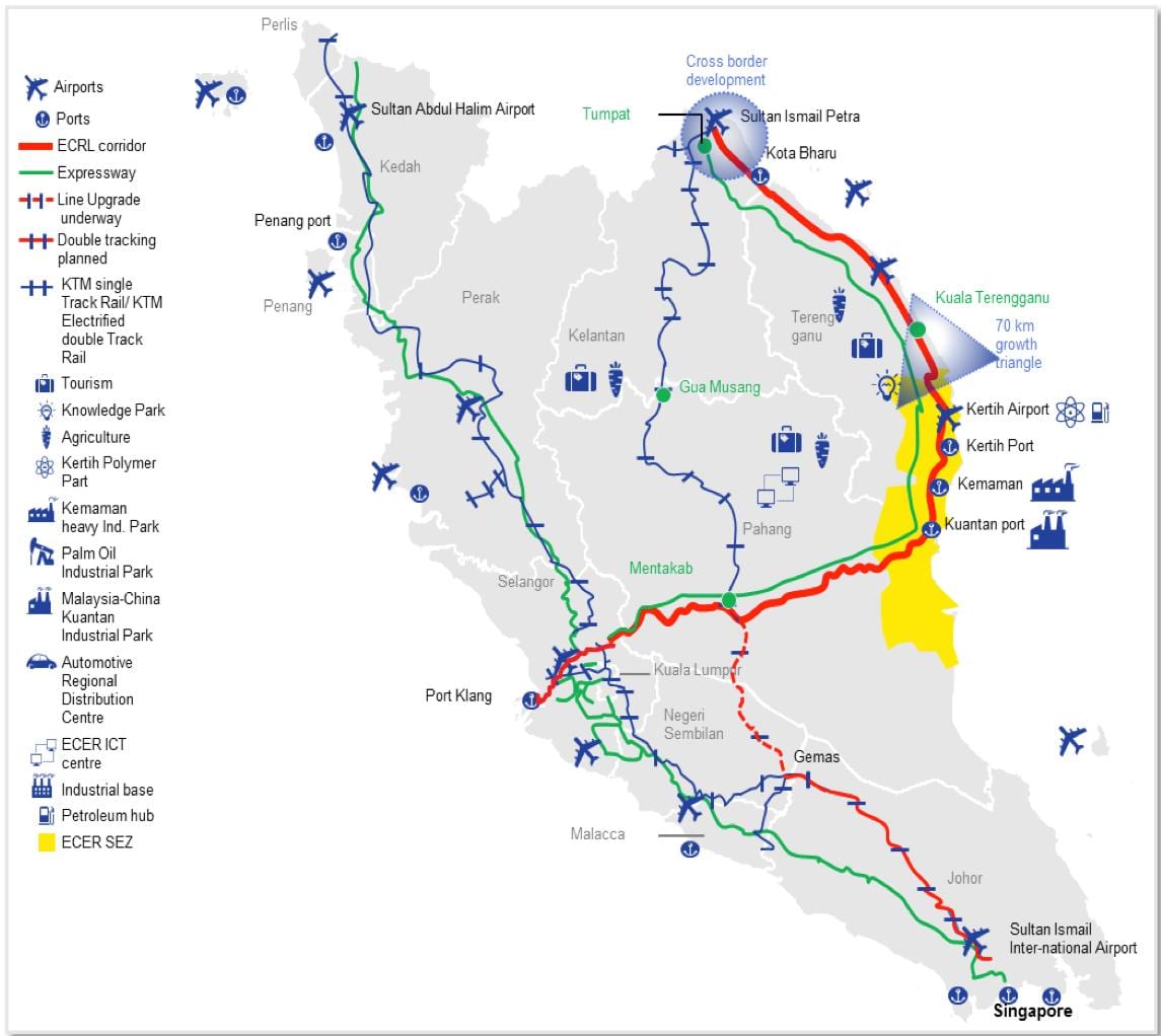 mapa de la costa est de malàisia