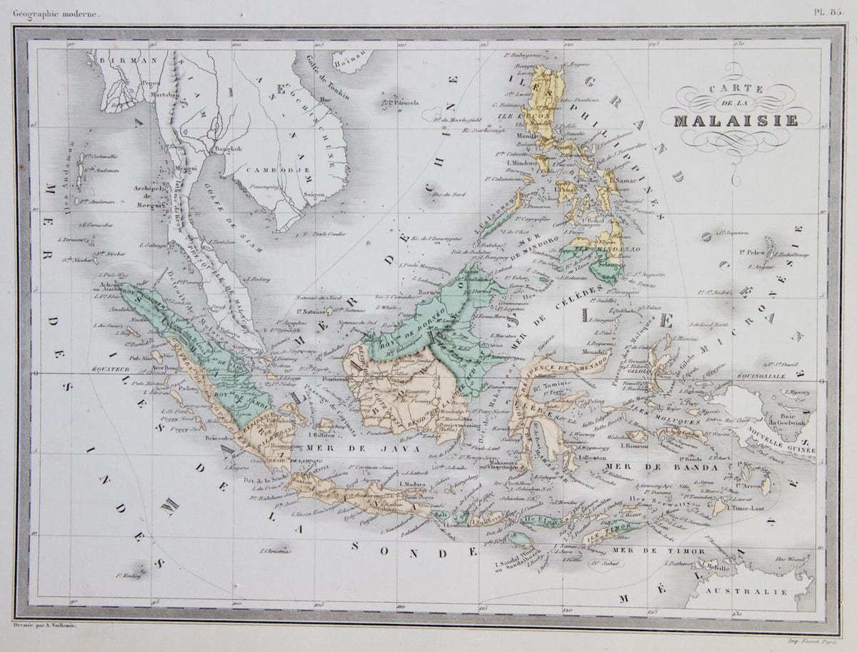 mapa de malàisia vella