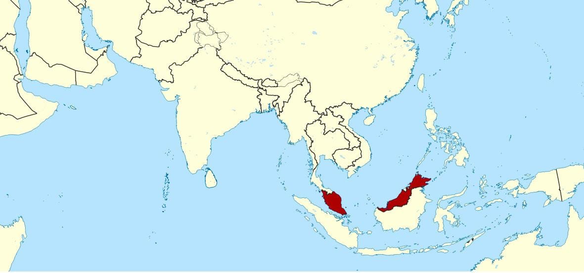 mapa de malàisia