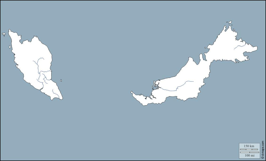 mapa de malàisia mapa de contorn
