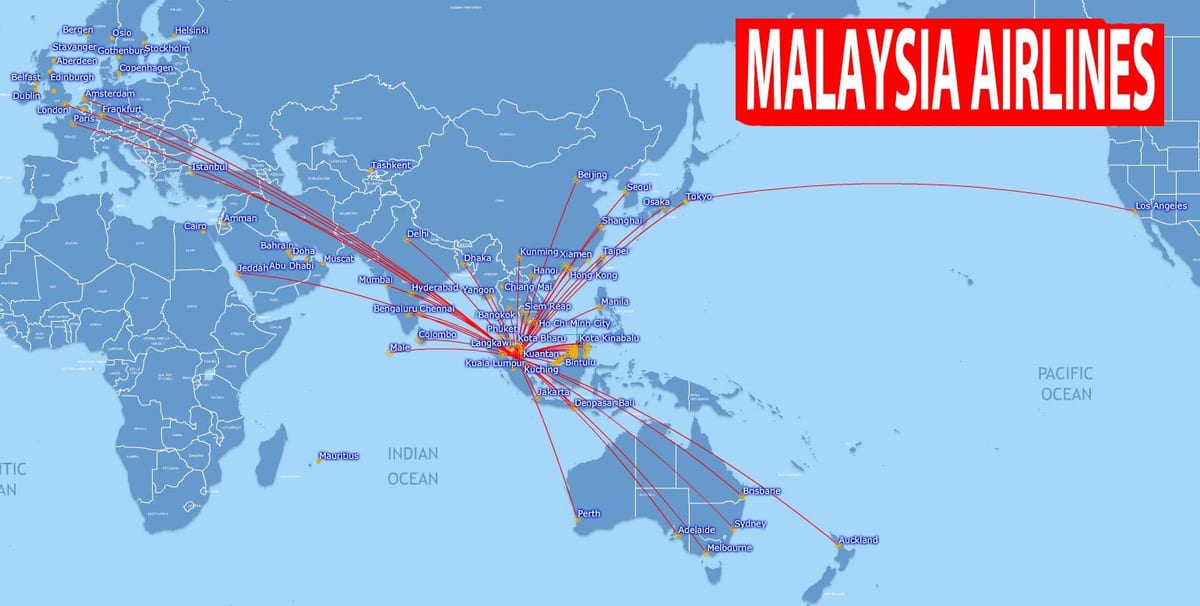 mapa de malàisia ruta