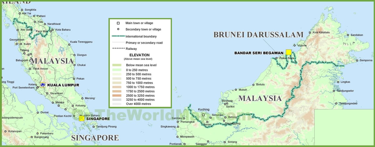 malàisia geografia mapa