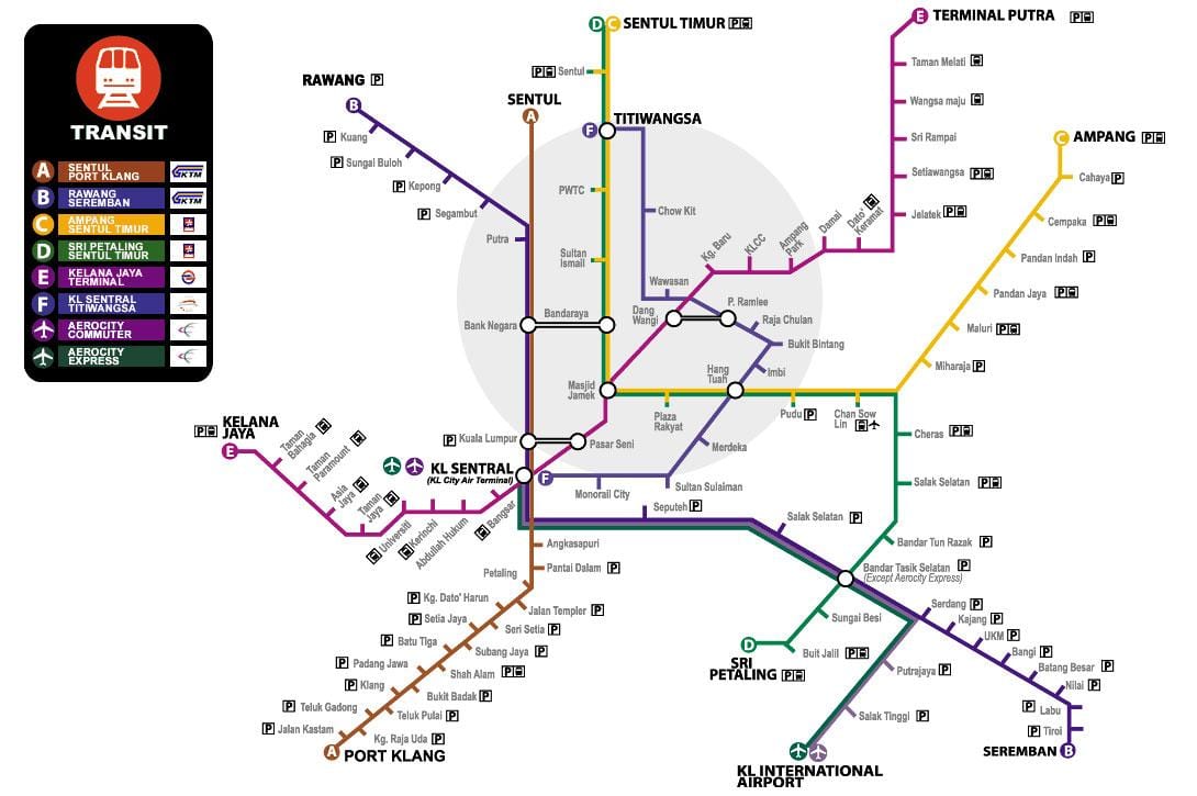 mapa de malàisia de transport