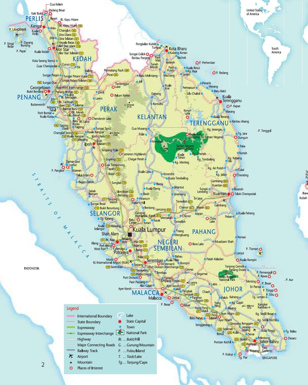 mapa de mapa direccions malàisia