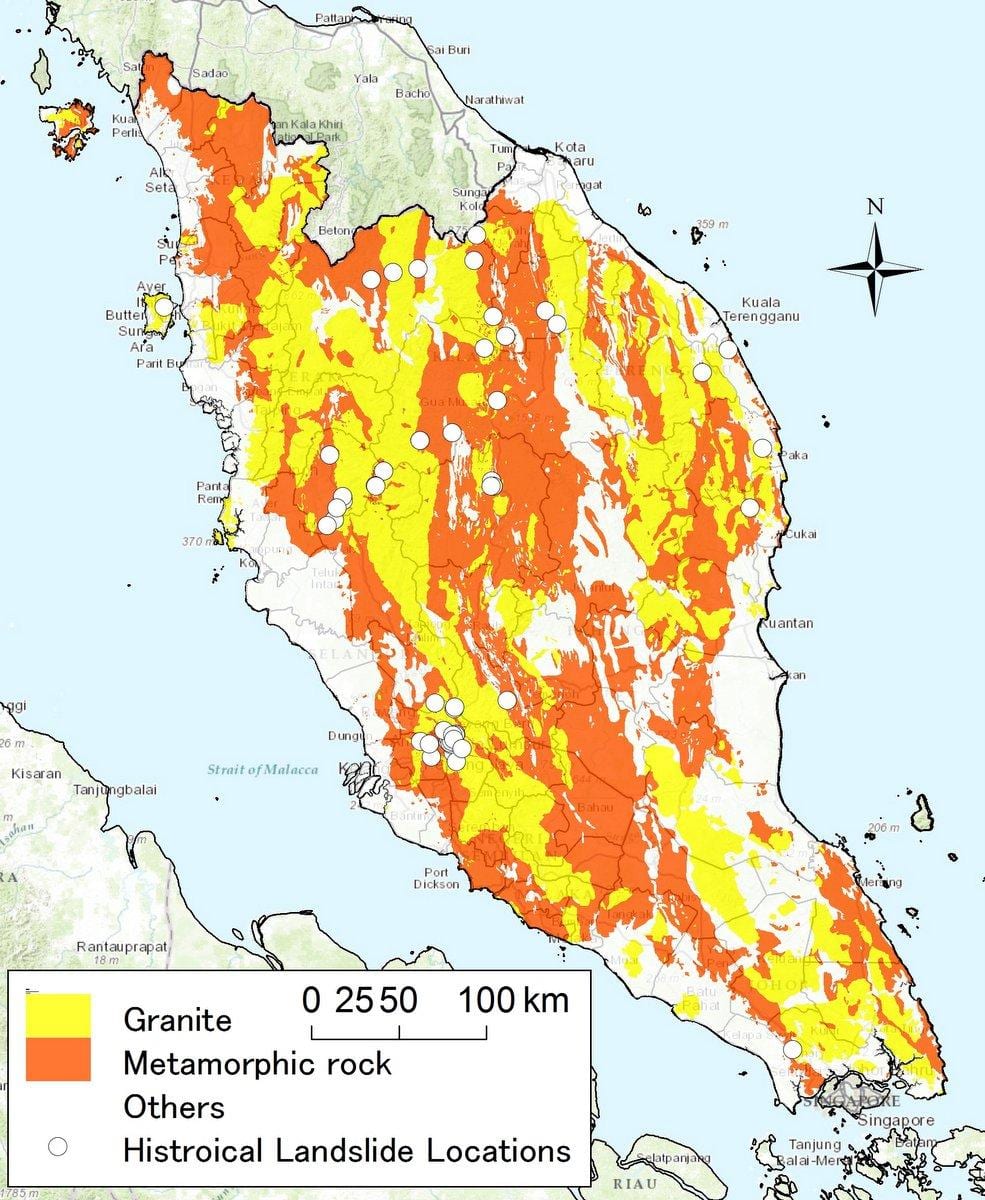 mapa geològic de malàisia