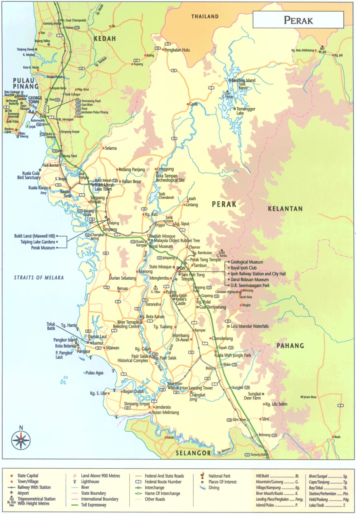 mapa de perak estat malàisia