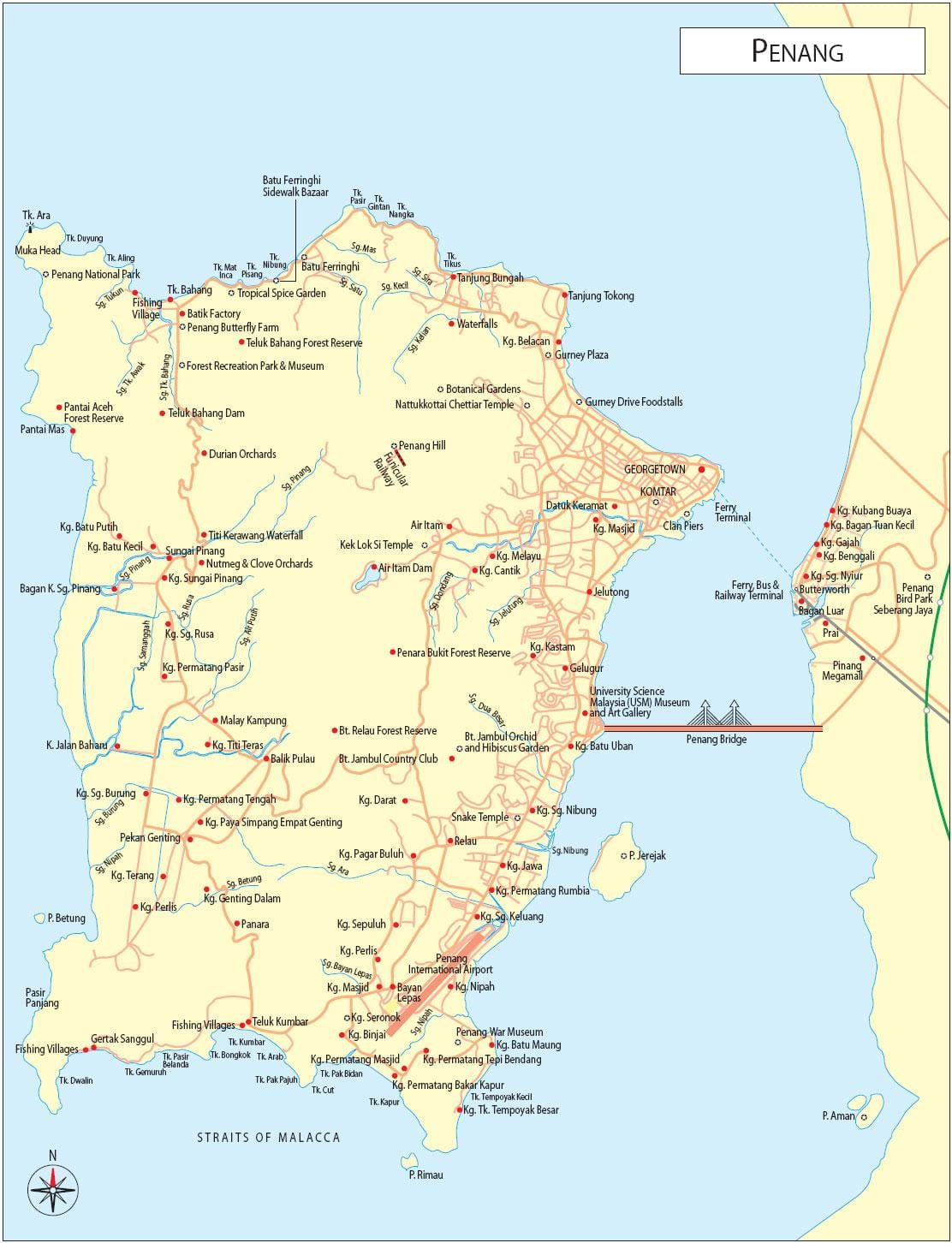 mapa pulau pinang malàisia