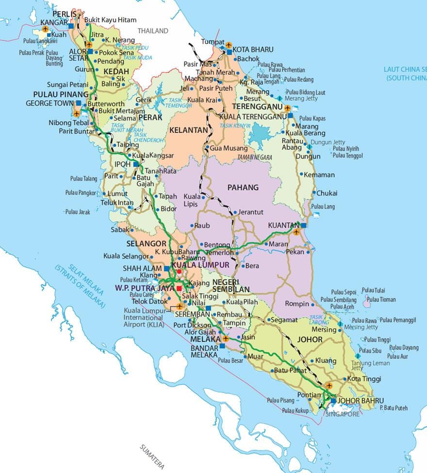 penisular malàisia mapa