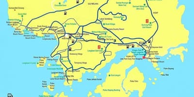 Mapa de malàisia i de langkawi