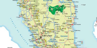Malàisia mapa de carreteres i autopista guia