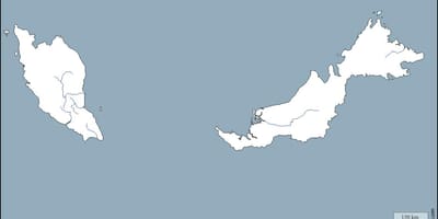 En blanc mapa de malàisia