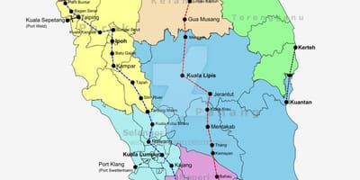 Tren mapa de malàisia