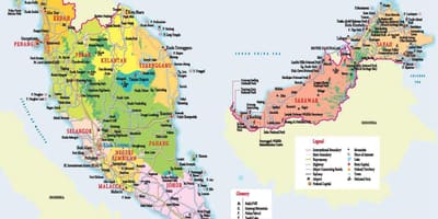 Malàisia llocs turístics mapa