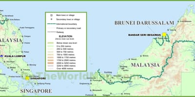 Malàisia geografia mapa
