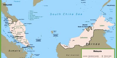 Mapa de malàisia política 