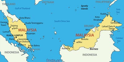 Un mapa de malàisia