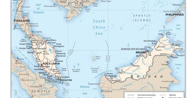 Malàisia ports mapa