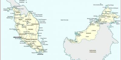 Malàisia ciutats mapa