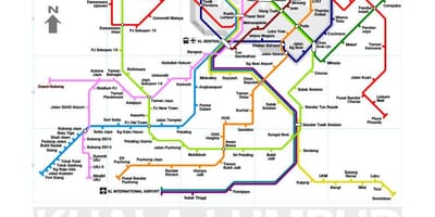 Mrt línia 3 mapa de rutes malàisia