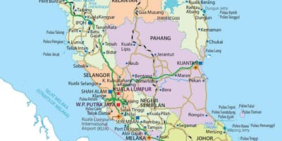 Penisular malàisia mapa